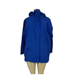 LL Bean Medium Women Stowaway Gore-Tex Vintage Hooded Raincoat Windbreaker ER2